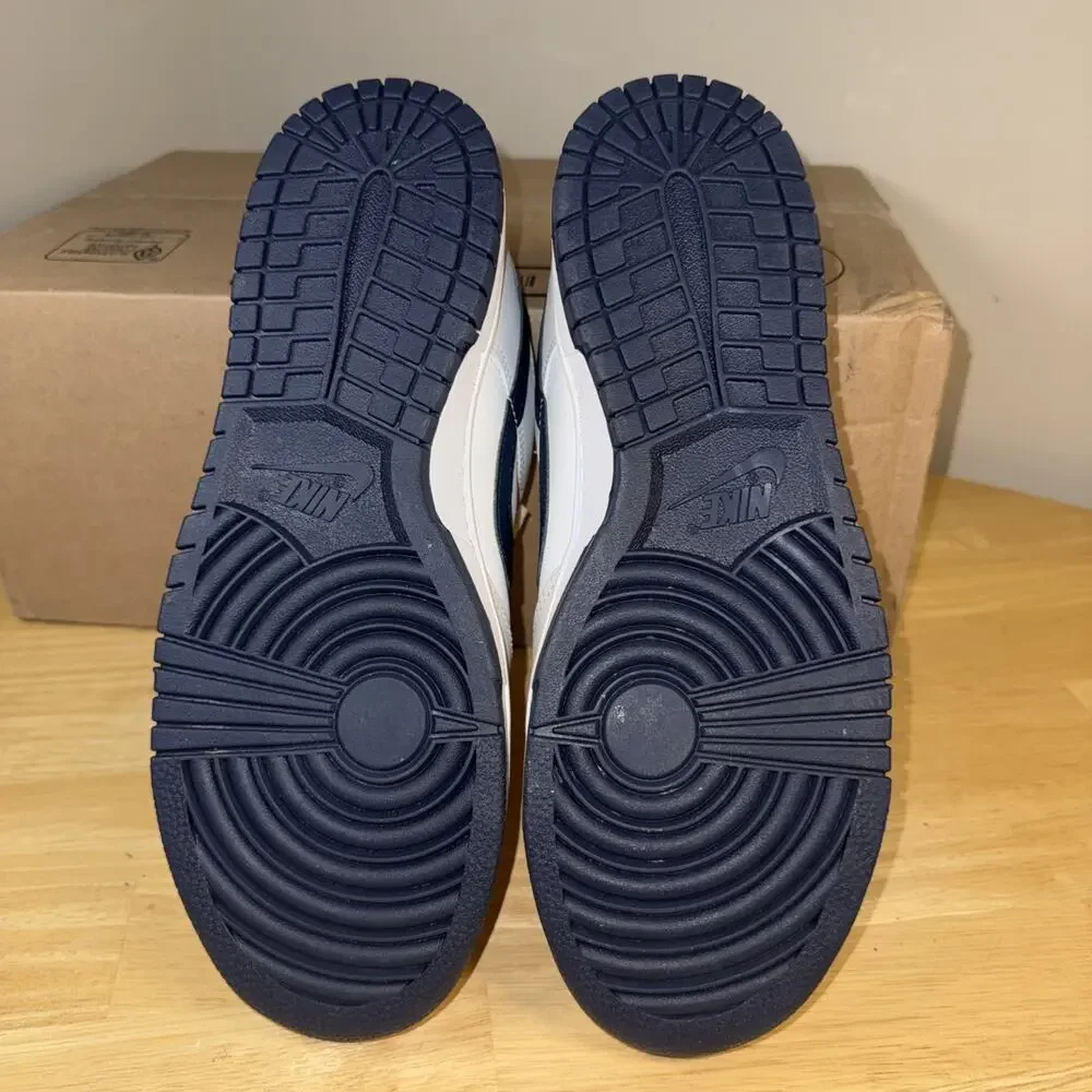 Nike Dunk Low White Midnight Navy Blue Size 9 DV0831-111 New No Box